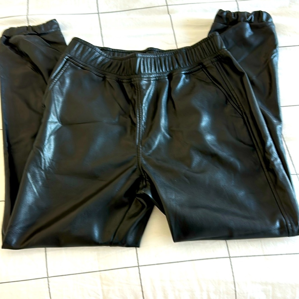BB Dakota by Steve Madden faux, leather joggers.  Size small.